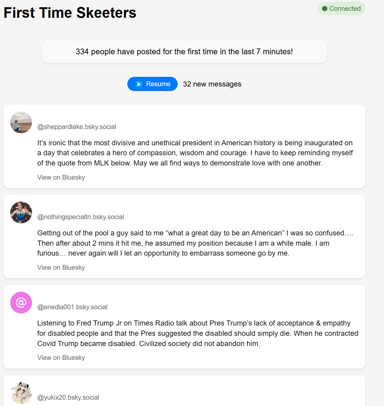 First Time Skeeters Screenshot of the UI